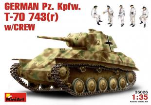 Немецкий Pz.Kpfw. Т-70 743(r) с экипажем