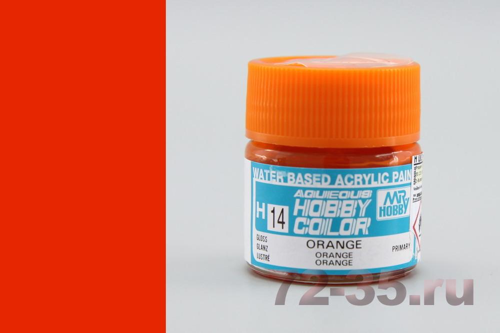 Краска Mr. Hobby H14 (оранжевая / ORANGE)