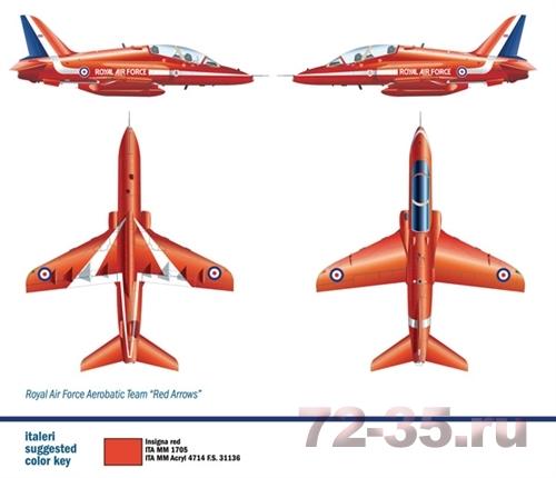Самолет Hawk T1A "Red Arrows" ital2677_2.jpg